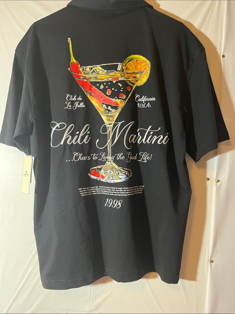 Chili Martini Graphic Tee - Black by